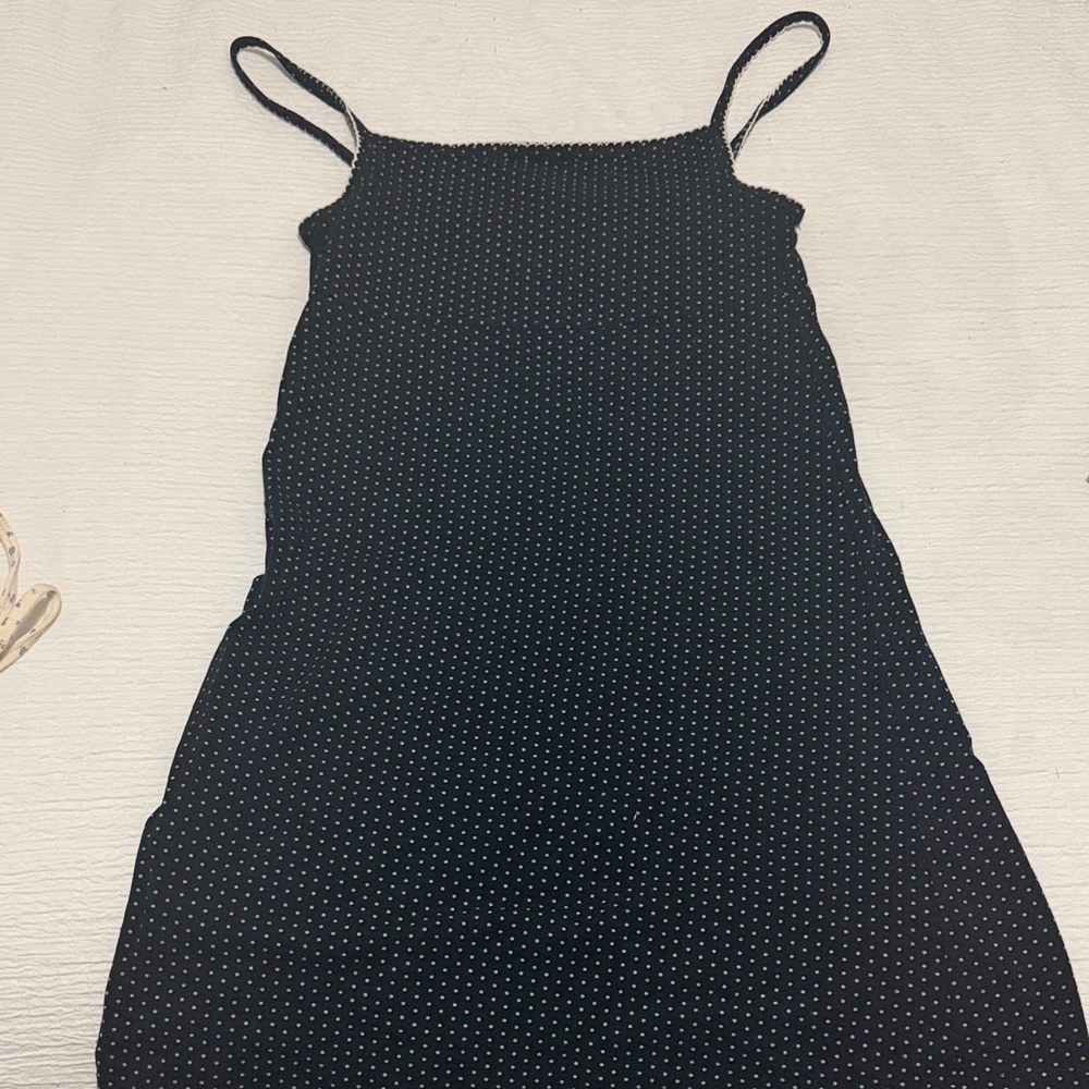 Brandy Melville Navy Polka Dot Dress